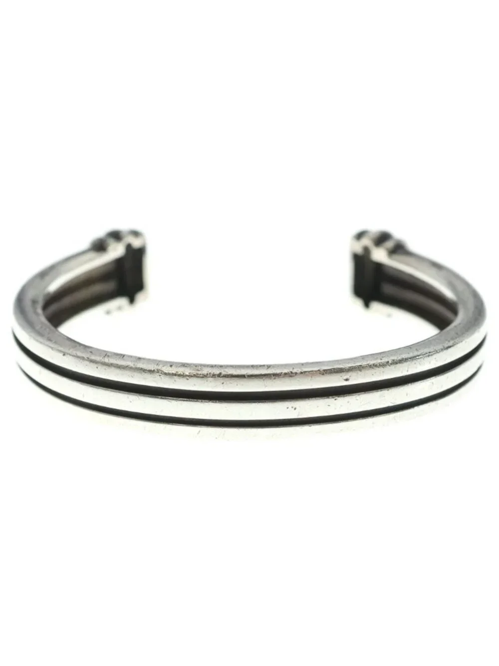 Tiffany & Co Grooved Bangle Bracelet Silver